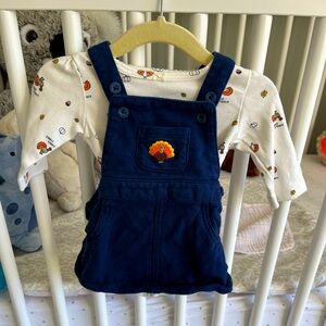 Baby Girl Thanksgiving Outfit Size 3M